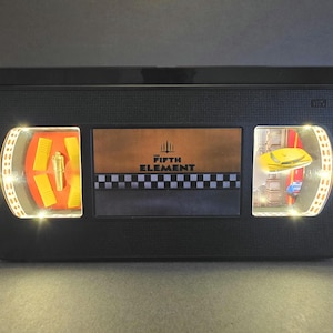 The Fifth Element light up VHS diorama lamp