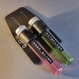 Ghostbusters belt holster with slime samples