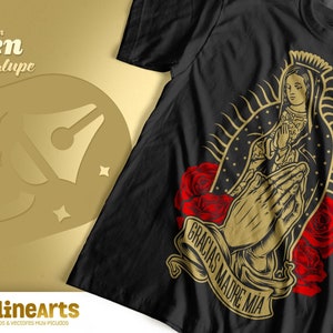 Vector Virgen Guadalupe (Svg, Cdr, ai, pdf y studio3)