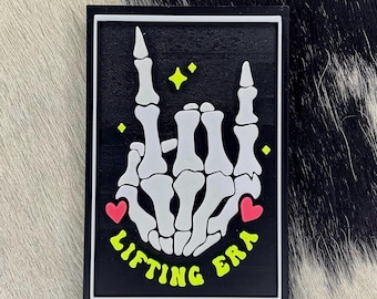 Lifting Era Skeleton Rock On - Veclro Fitness Patch