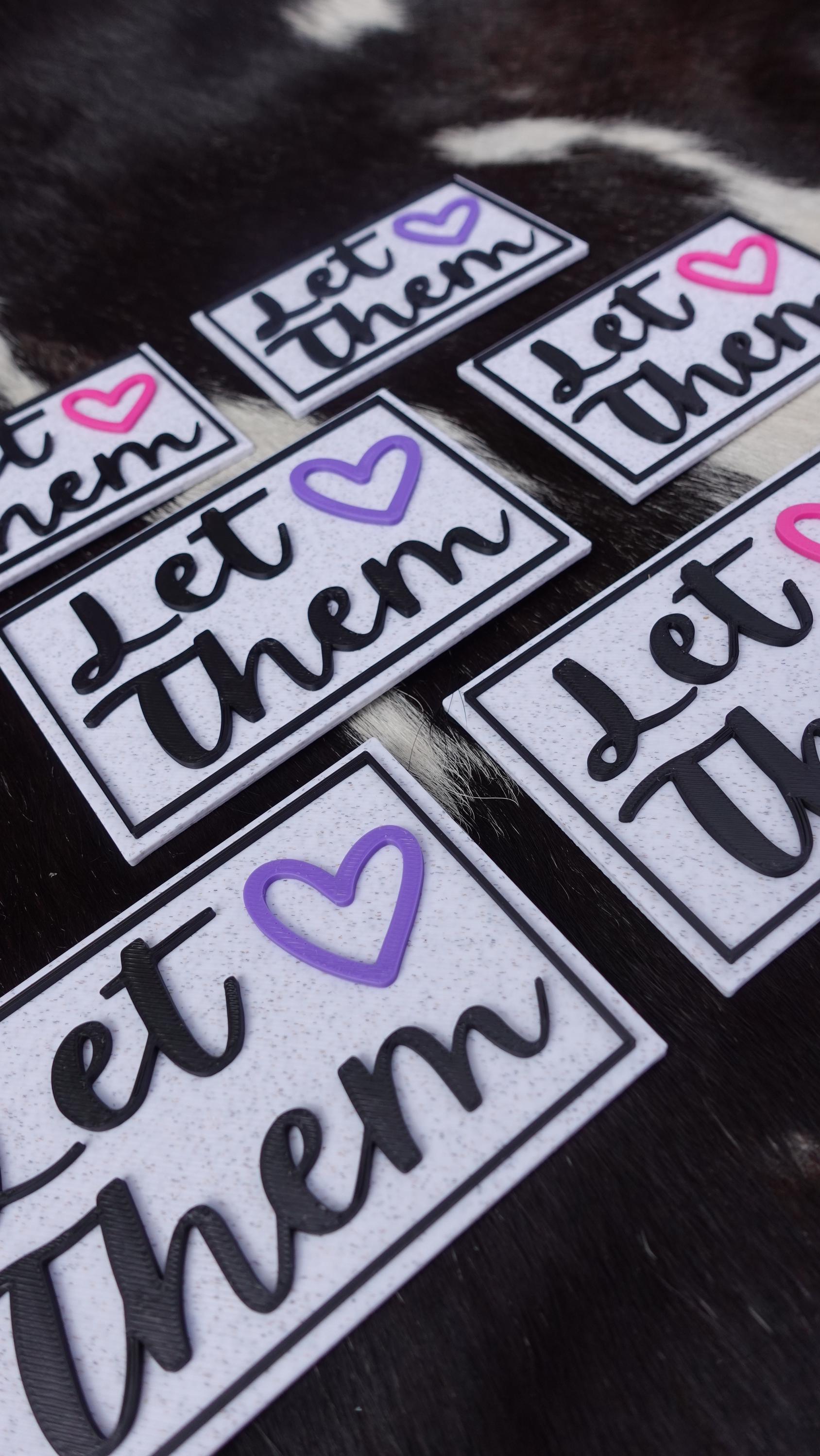 Hit Let Heart LET THEM “heart” Patch - 3D Printed Patch - Etsy