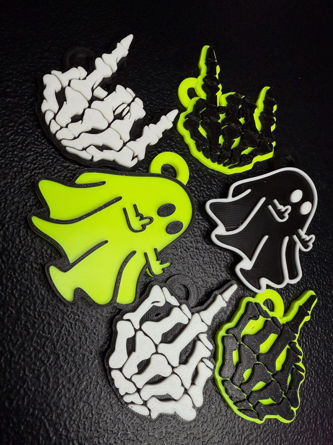Spooky Skeleton Ghost Patch - Keychains - Etsy