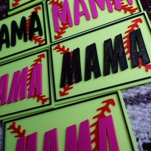 Softball Mama / CUSTOM Softball - 3D-geprinte patch
