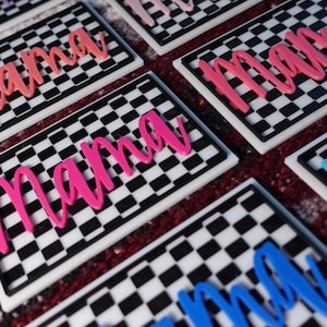 Mama Checkered Patch - 3D Printed Patch
