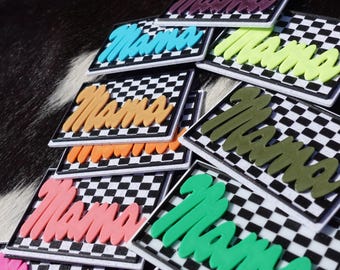 Mama Checkered Patch - 3D Printed Patch