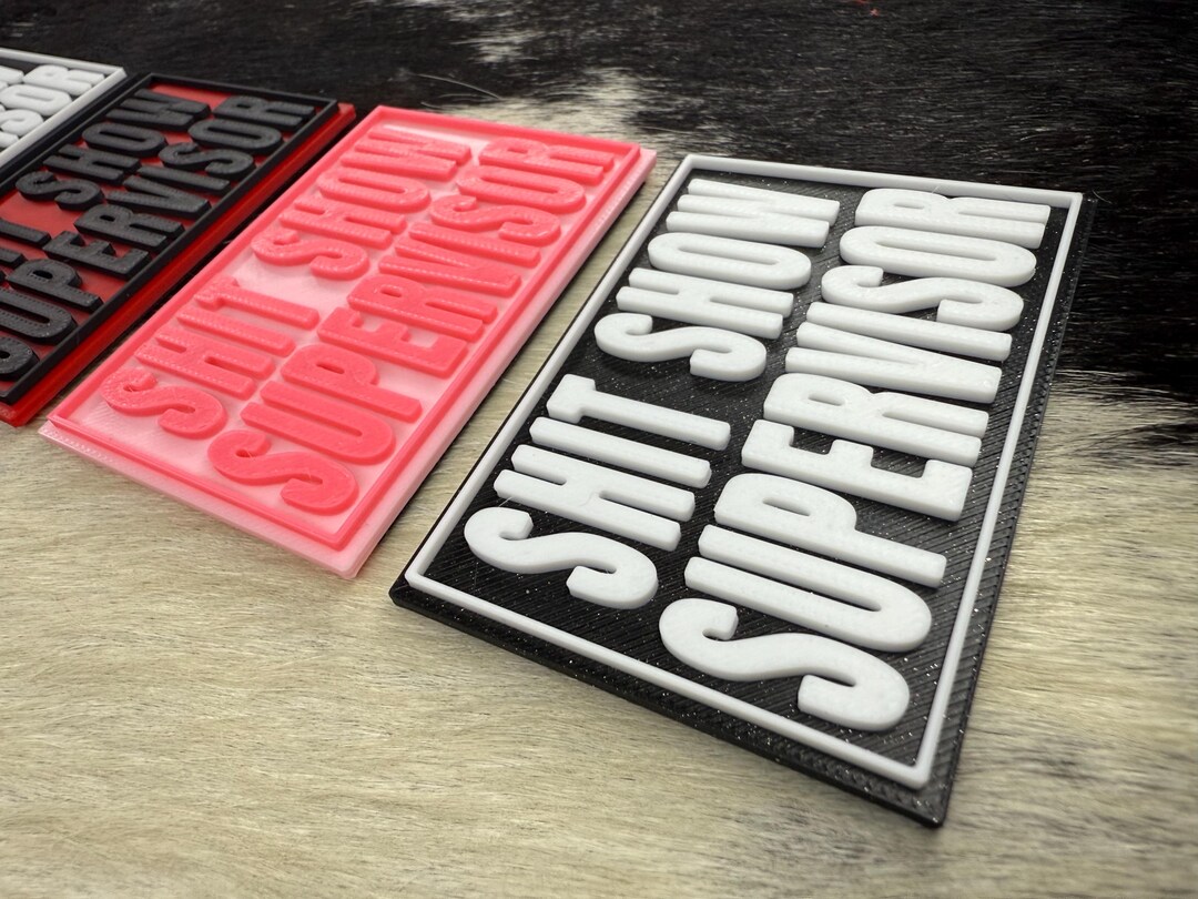 Shit Show Supervisor Patch - 3D Printed Patch - Etsy