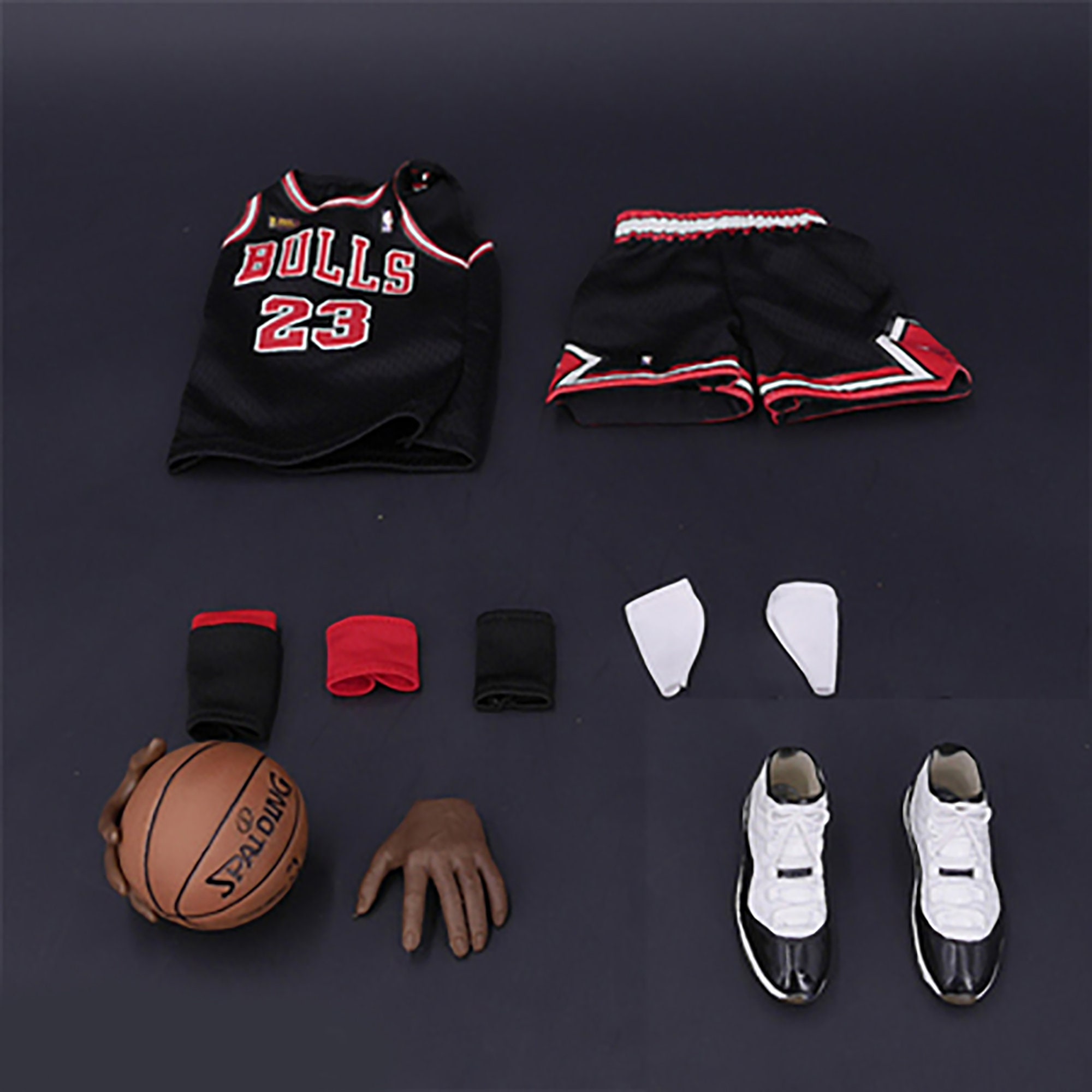 NBA Michael Jordan 16 inch Black Jersey 1:6 Action Figure
