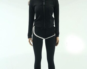 1/6 Scale Female Custom Clothing Long Sleeve Bat Shirt&Jean Skirt F 12" PH Body 1/6 Scale Female Custom Clothing Long Sleeve Bat Shirt&Jean Skirt F 12" PH Body