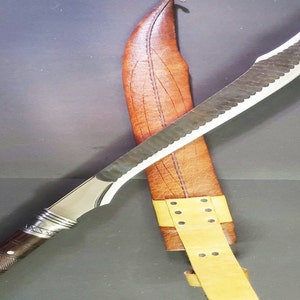 Handmade 21&quot; Gurkha Kukri Knife: Forged Katle Sword with Yak Leather Scabbard