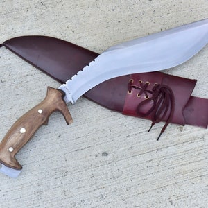 LAST Day Sale 50% OFF-GK&Co.Kukri Authentic-13" Hand forged machete-Tempered-sharpen-Ready to use-Handmade khukuri from Nepal-semi polished