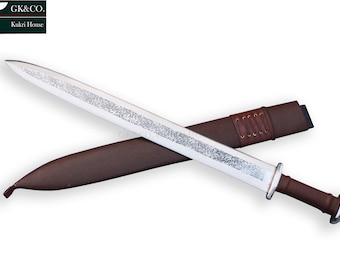 Espada vikinga forjada a mano: espada nórdica griega de 24 pulgadas, espiga completa