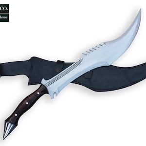 LAST Day Sale 40% OFF--GK&Co.Kukri Authentic-18 Inch large Blade Machete Axe-fantasyHand forged sword-Greek-Full tang-tempered-forged-Nepal