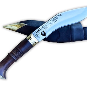 LAST Day Sale 40% OFF--GK&Co.Kukri Authentic-5&quot; Blade Biltong Gurkha khukuri-Hand Crafted-Kitchen knife-Fishing Knife Leaf spring of truck