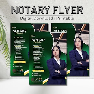 Editable Notary Template, Instant Download, Canva Template, Mobile Notary Flyer, Social Media Flyer, Signing Agent Flyer, Notary Public