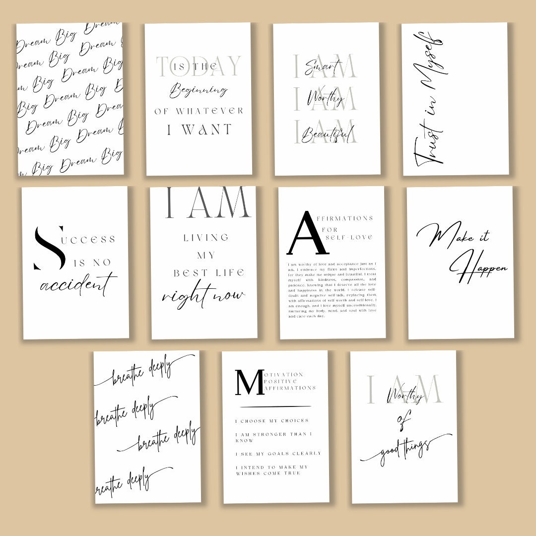 Affirmation Dashboard Printable Planner, Faith, Minimalist Dashboards ...