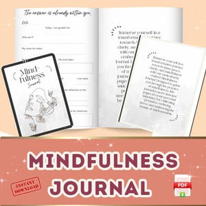Mindfulness Journal: Mental Health & Wellness Planner (Digital Download)