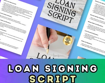 Loan Signing Agents Scripts, 80+ Scripts for Loan Signing Agents to Use Before, During, and After Appointment, Scripts Mega Bundle, Notary