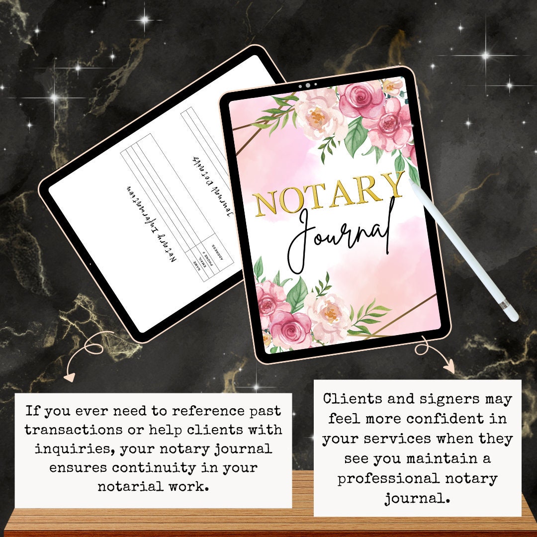 Notary Journal Digital Journal Notary Notary Public Signing Agent