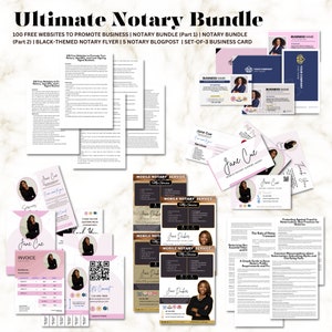 Notary Branding Kit, Notary Marketing Bundle, Notary Branding Bundle, Notary Signing Agent Business, Notary Bundle, Notary Canva Templates