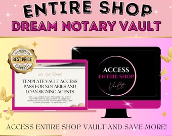Notary Template Shop Access, Marketing Flyers, Business Templates