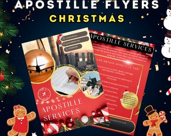 Christmas Apostille Service Flyer Template (Editable)