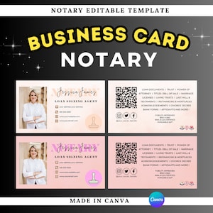 Notary Business Card, Notary Agent Marketing And Branding Bundle, Notary Public, Business Card, Notary, Notary Bundle, Notary Templates