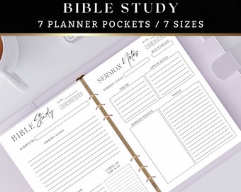 Bible Study Printable Planner, Printable, Digital Bible Template, Bible Summary, SOAP Journal, Faith Reflection, Insert Planner, A5 Planner