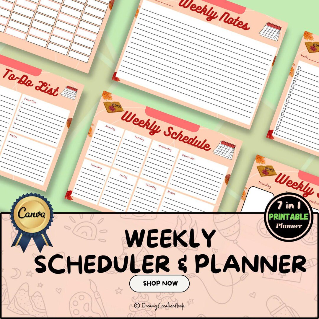 Undated Weekly Planner Printable, Kids Planner, Priority Scheduler ...