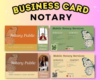 Notary Business Card, Notary Agent Marketing And Branding Bundle, Notary Public, Business Card, Notary, Notary Bundle, Notary Templates