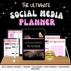 Digital Planner, SOCIAL MEDIA Planner, Content Planning, Influencer Tools, Social media scheduler, Content calendar, Digital Download