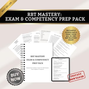 RBT Mastery Exam, ABA Study Guide, Practice Questions, Printable Digital Download, Study Bundle, Digital ABA Practice Tests, Printable