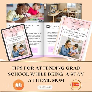 Ebook Tips for Attending Grad School While Being a Stay-at-Home Mom, Parent handouts, Single Parenting, Single Mom, Healthy Co-Parenting