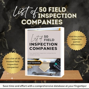 List of 50 Field Inspection Companies, Inspection Companies Directory, Property Inspection Services, Home Inspection Companies, Real Estate