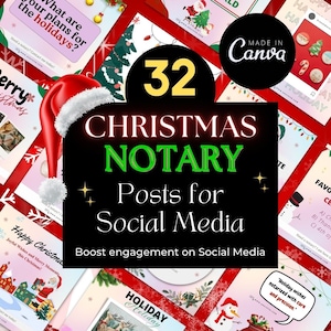 Publicación de diciembre de notario, marketing de Navidad de notario, plantilla de vacaciones de notario, publicación de CHoliday, marketing de Navidad, plantilla de notario, folleto de notario