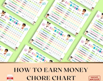 Kids Chore Chart: Customizable Reward System (Editable PDF)
