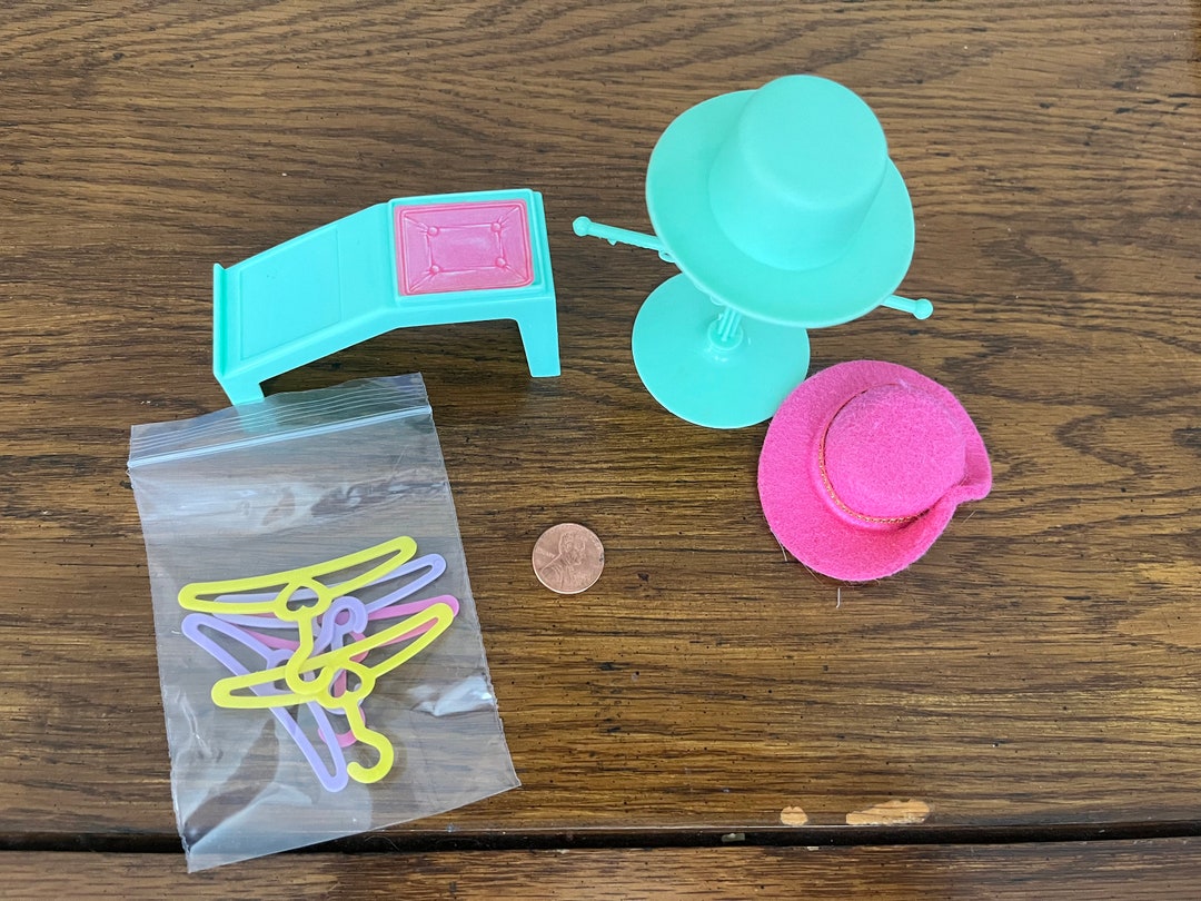 Barbie Hat Rack Vintage BARBIE Boutique Lot Hats Stand Hangers Shoe Seat 1990's ...