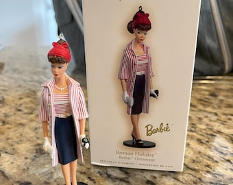 Usato 2007 BARBIE Vacanze Romane Vintage Look Ricordo HALLMARK Ornamento Mattel Scatola Originale 14 in Serie