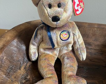 ORIGINALE anni '90 Ty Beanie Babies CLUBBY 3 l'orso, edizione esclusiva per collezionisti.