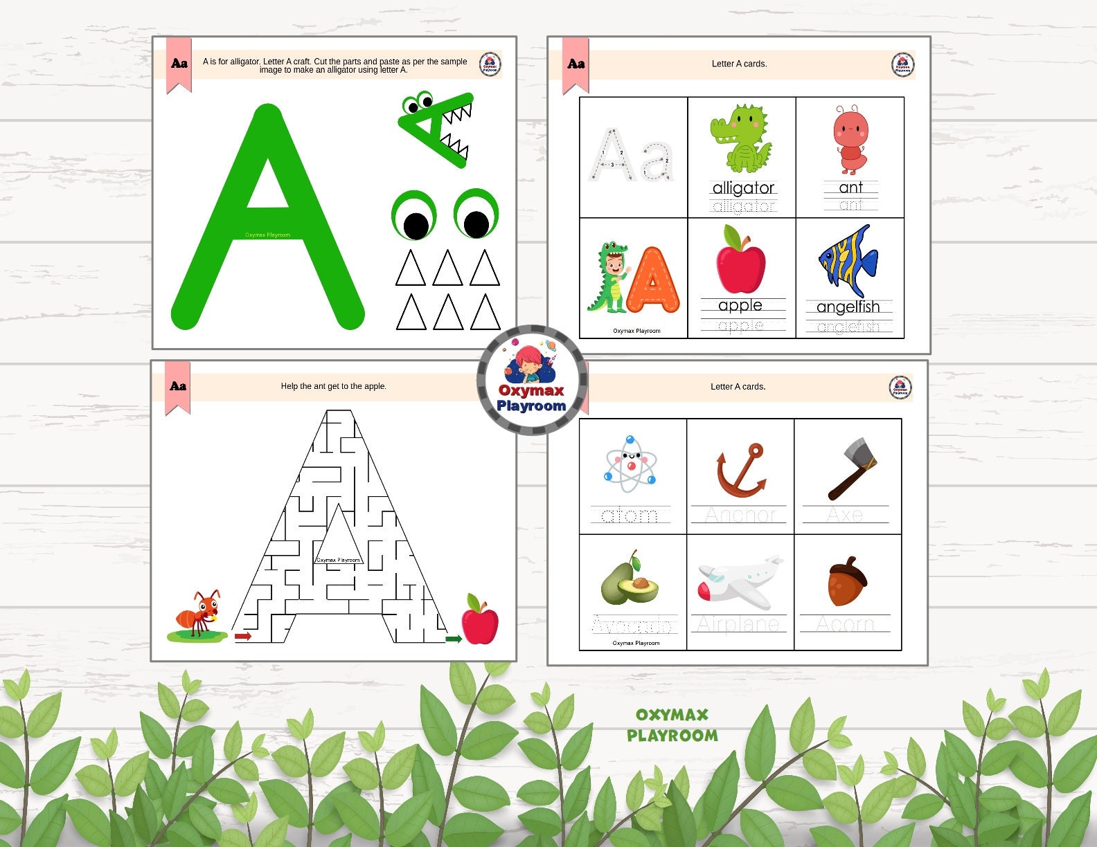printable alphabet worksheets letter a etsy