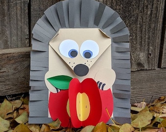 Printable Crafts for Kids, Make a Hedgehog Craft, Cut and Paste Crafts, Home School, School Activity, School Sheets, Teachers Resources, PDF