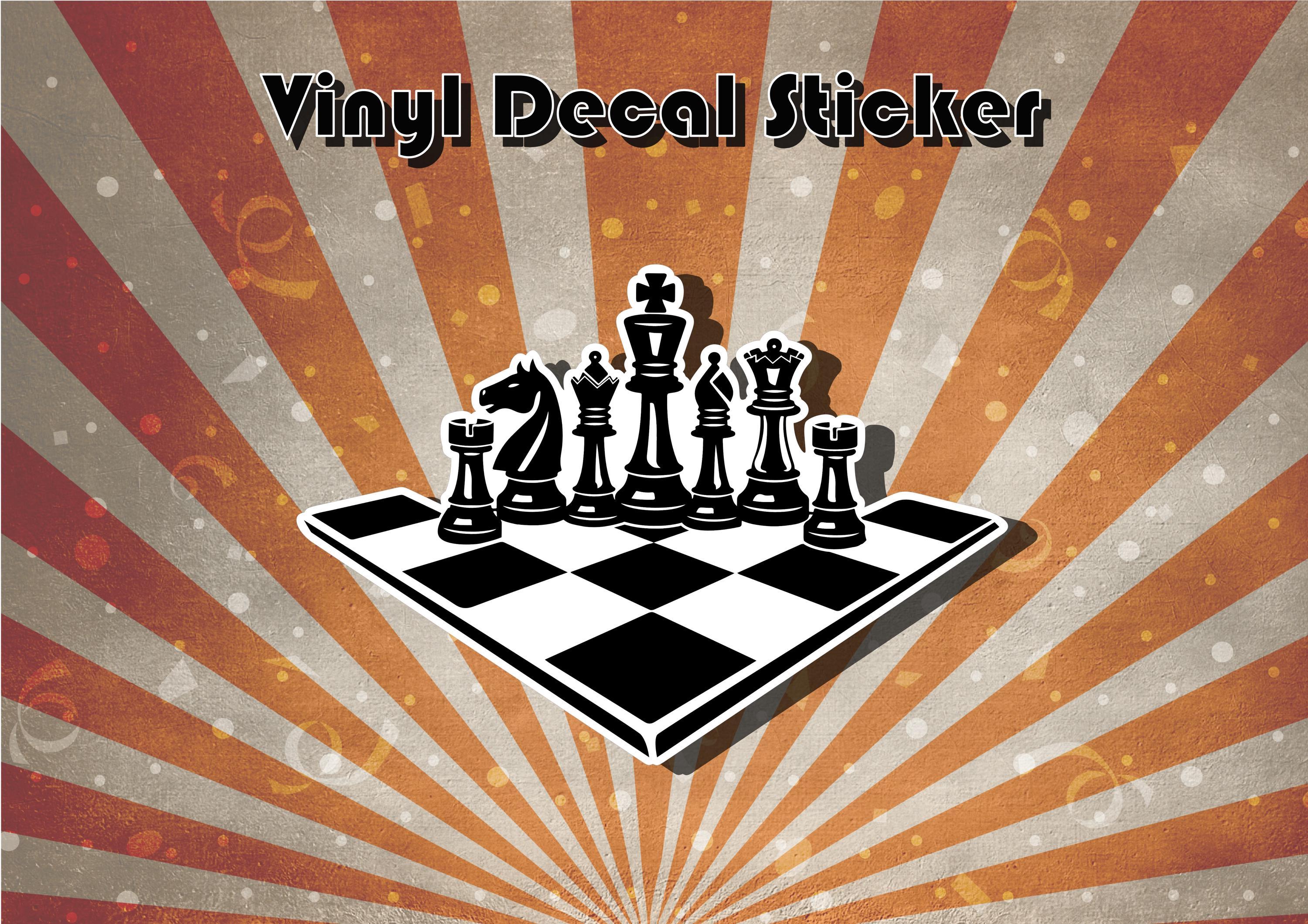 Chess Board Vinyl Sticker