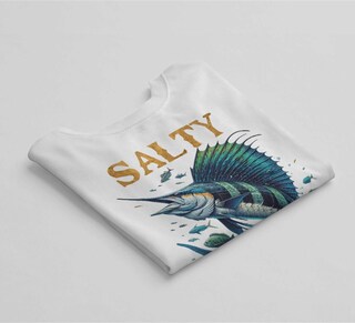 T-Shirt Salty Crew Chasing Tail Unisex - Maglietta Con Stampa Pesce Per Amici Pesca