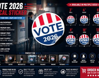 Sticker vote vinyle - Votre vote compte - 2026