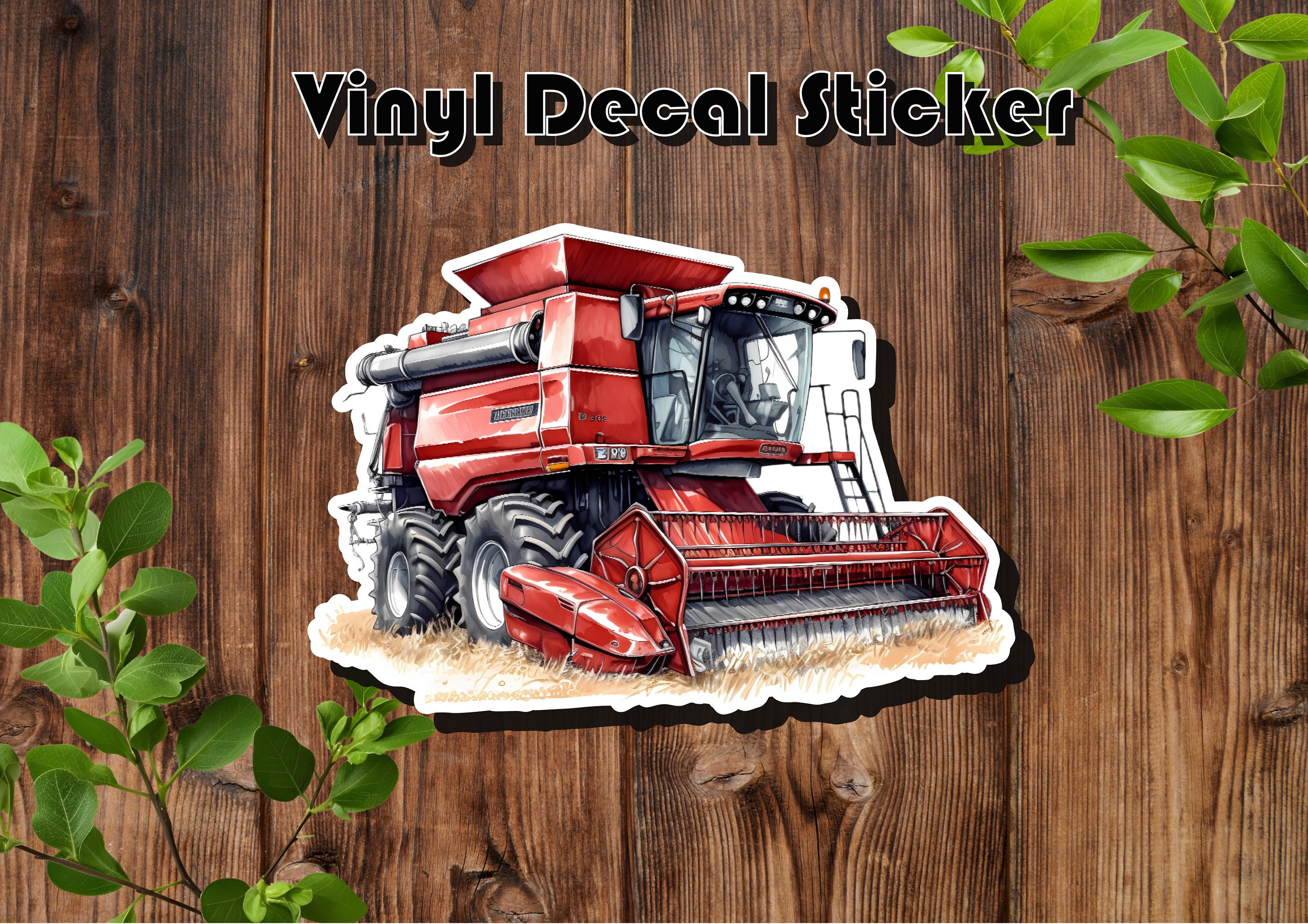 Combine Tractor Vinyl Decal Sticker - Farm Equipment - Etsy