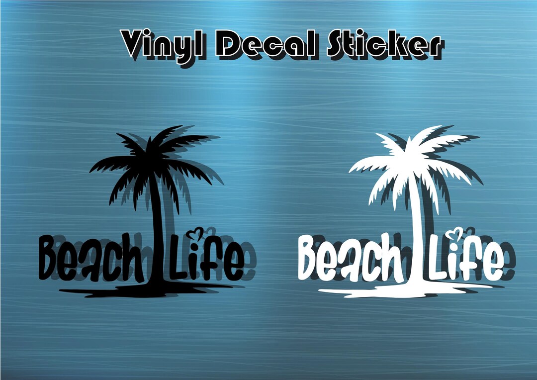 Beach Life Vinyl Decal Sticker - Surf, Laptop, Vehicle - Etsy
