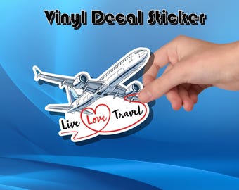 Sticker vinyle de voyage Live Love – Sticker imperméable