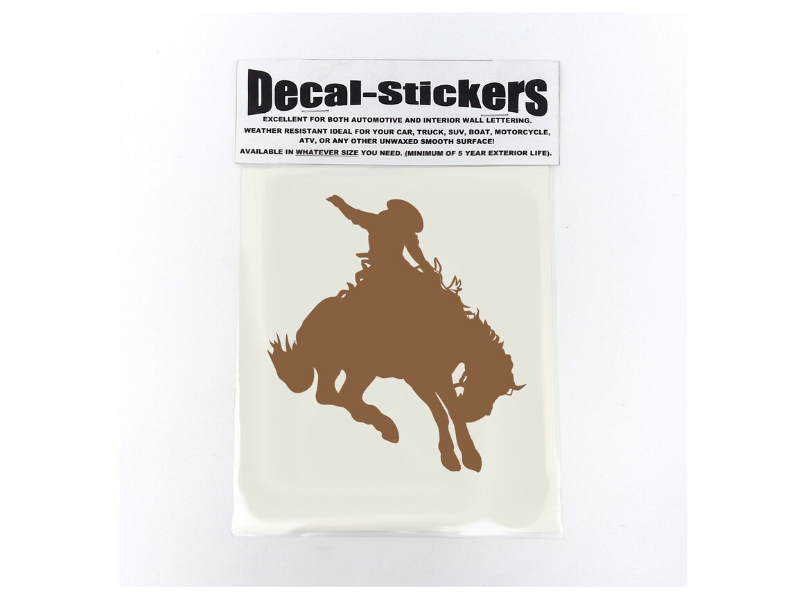 Cool Rodeo Decals Rodeo Cowboy Vinyl Decal: Weatherproof Vehicle Sticker - Etsy