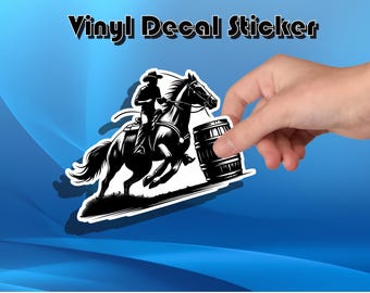 Sticker vinyle de course de barils – Western Ranch Life
