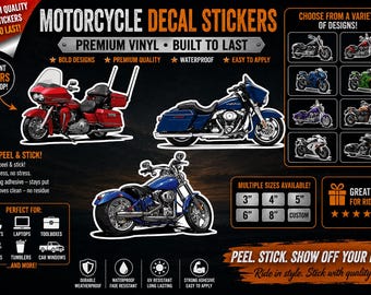 Sticker moto Road Glide - Décalcomanie en vinyle découpé