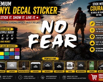 No Fear Vinyl Decal - Weatherproof Car/Laptop Sticker